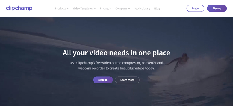 Phần mềm chỉnh sửa video online miễn phí ClipChamp 
